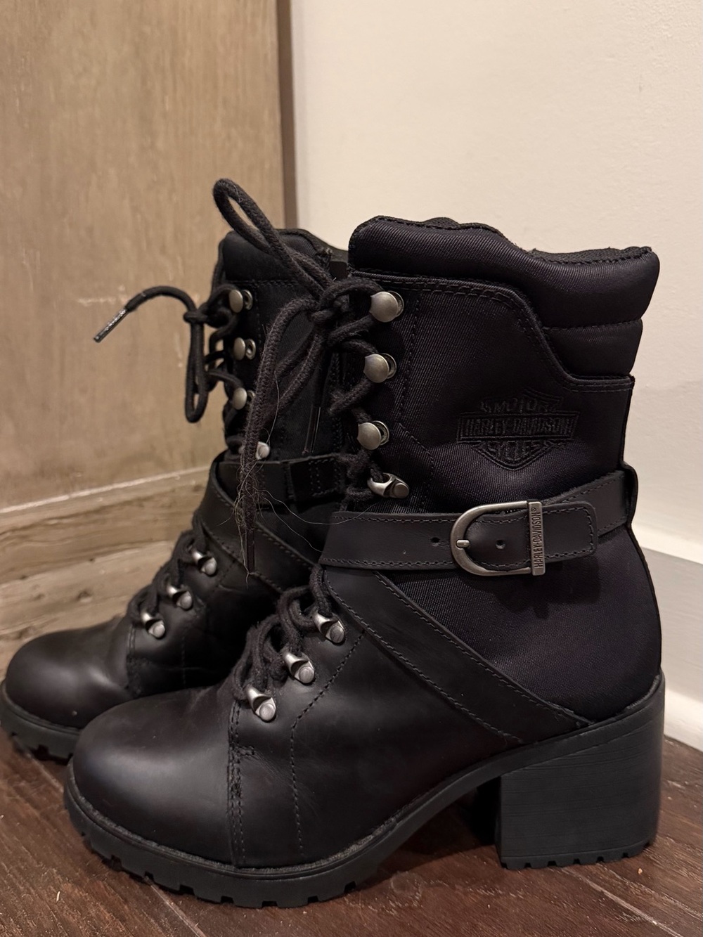 Harley-Davidson® Women's Corrington 6.5-Inch Black Motorcycle Boots, D87226